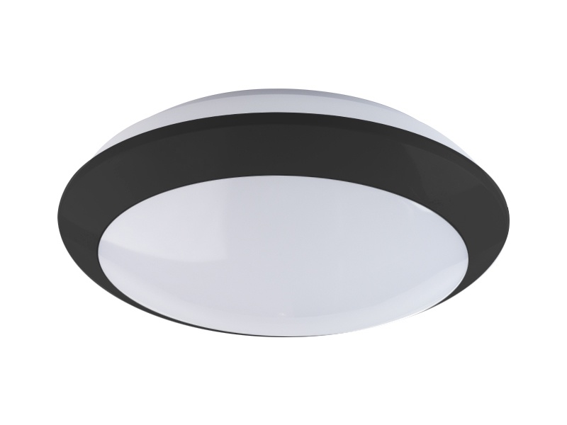 ZEUS LED S NM přisazené stropní a nástěnné kruhové svítidlo 16W, senzor, nouzový modul, černá - PN32300028
