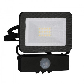 LED HQ reflektor 10W+PIR IP65 senzor/4000K/BK/PS - LF2021S