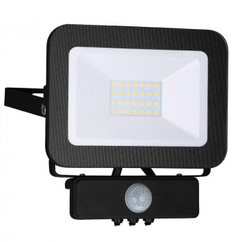 LED HQ reflektor 20W+PIR IP65 senzor/4000K/BK/PS - LF2022S