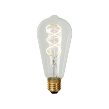 Lucide ST64 filamentová LED žárovka Ø 6,4 cm E27 1x4,9W 2700K průhledná