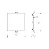 Vestavné/přisazené LED svítidlo 12W (stmívatelné) DOWNLIGHT SQUARE IP66 DIM - neutrální