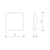 281627 2 charlie s square stropni a nastenne led svitidlo s radar senzorem 12w neutralni lm31300021