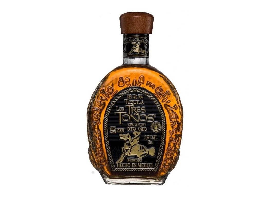 los tres tonos extra anejo tequila 70cl alc 38 100 agave