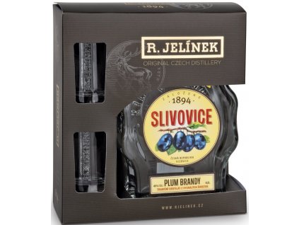 slivovice r jelinek 45 0 5l 2 sklenicky