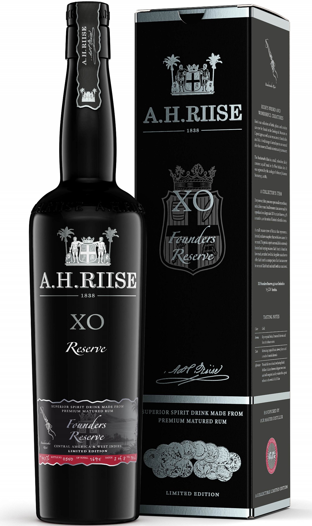 A.H.Riise XO Founders Reserve 4th Edition 45,1% 0,7l (karton)