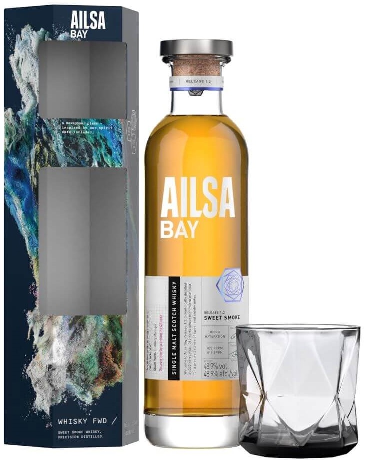 Ailsa Bay + 1 sklo 48.9% 0,7l (dárkové balení 1 sklenice)