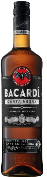 Bacardi Carta Negra 40% 1l (holá láhev)