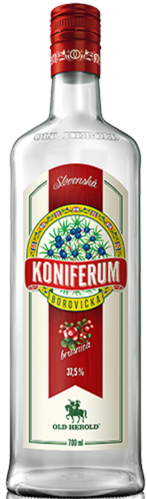 Borovička Koniferum Brusinka 37,5% 0,7l (holá láhev)