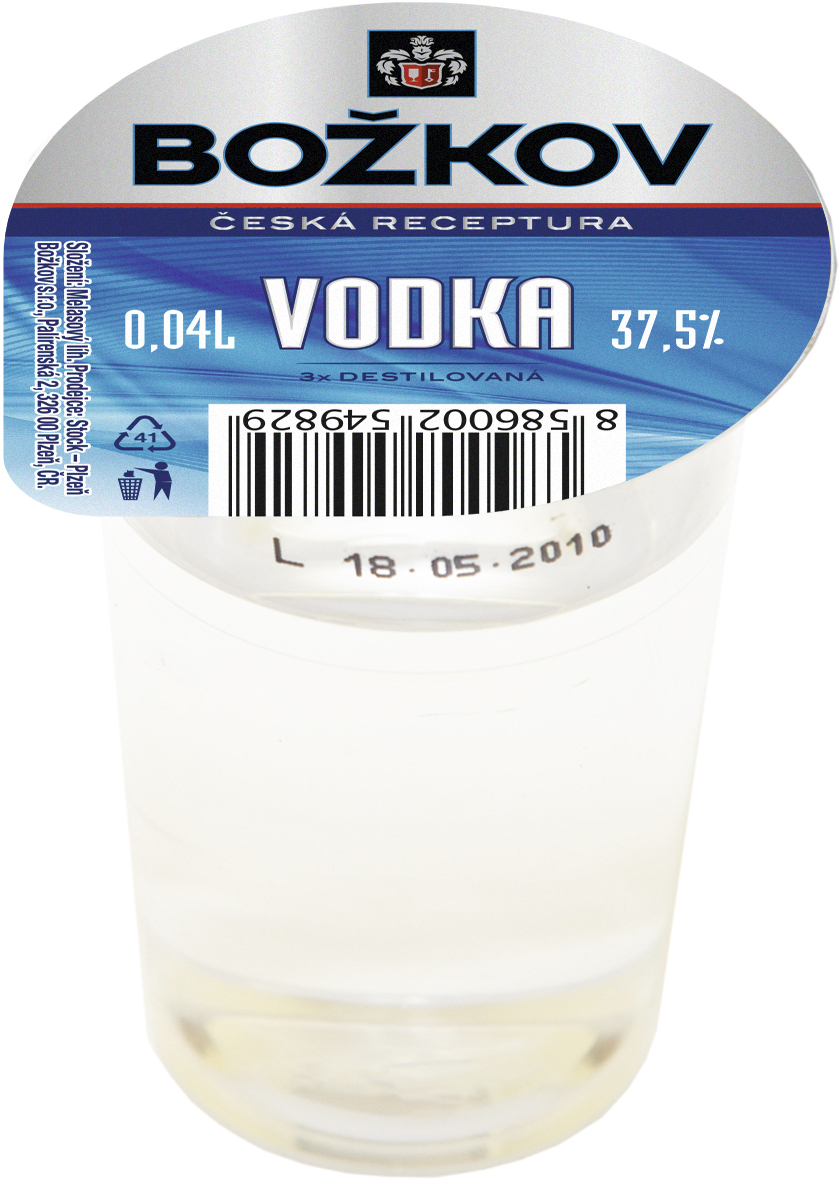 Božkov Vodka 37,5% 0,04l (holá láhev)