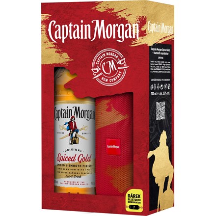 Captain Morgan Spiced Gold + Reproduktor 35% 0,7l (dárkové balení reproduktor)