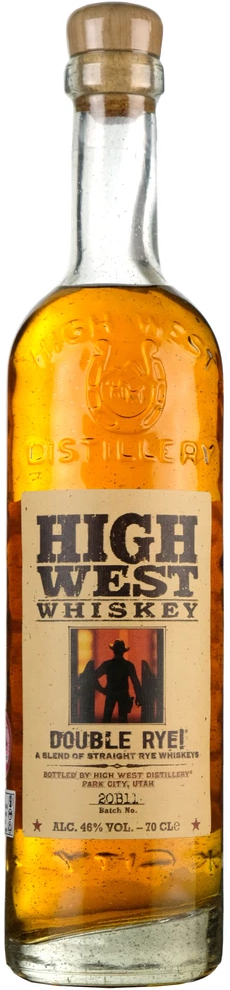 High West Double Rye 46% 0,7 l (dřevený box + 2x sklo)