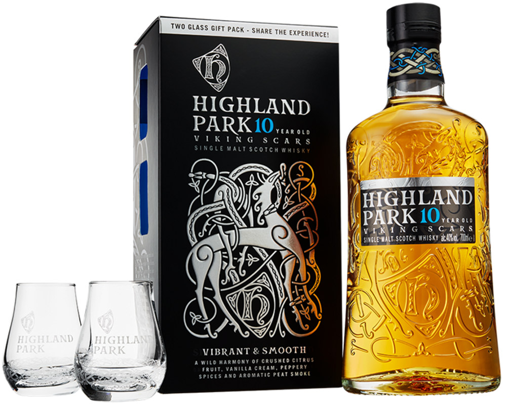 Highland Park 10y 0,7l 40% + 2x sklo GB