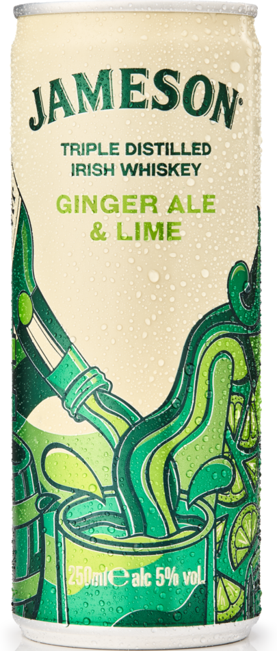 Jameson Ginger Ale & Lime plech 5% 0,25l (holá láhev)