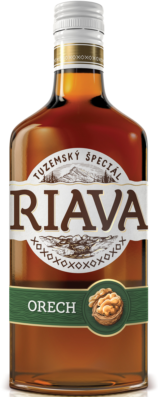 Riava Ořech 35% 0,7l (holá láhev)