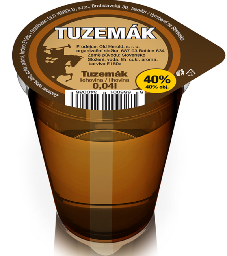 Tuzemák Old Herold Panák 40% 0,04l (holá láhev)