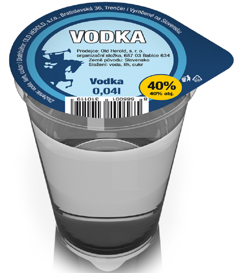 Vodka Old Herold Panák 40% 0,04l (holá láhev)