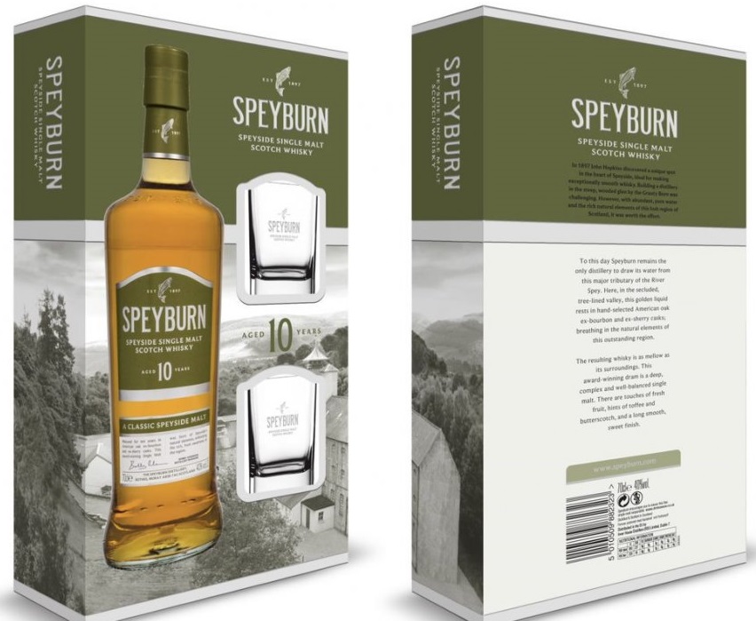 Speyburn 10yo + 2 skla 40% 0,7l (dárkové balení 2 sklenice)