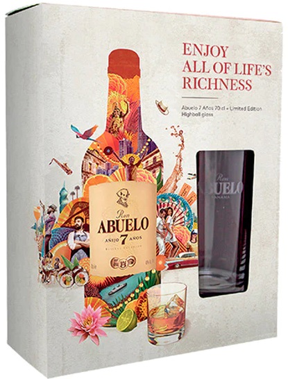 Abuelo Anejo 7 Anos + 1 sklenice 40% 0,7l (dárkové balení 1 sklenice)