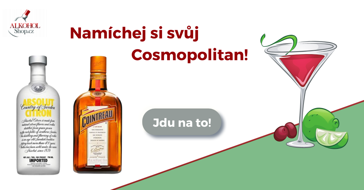 Recept na jednoduchý koktejl Cosmopolitan