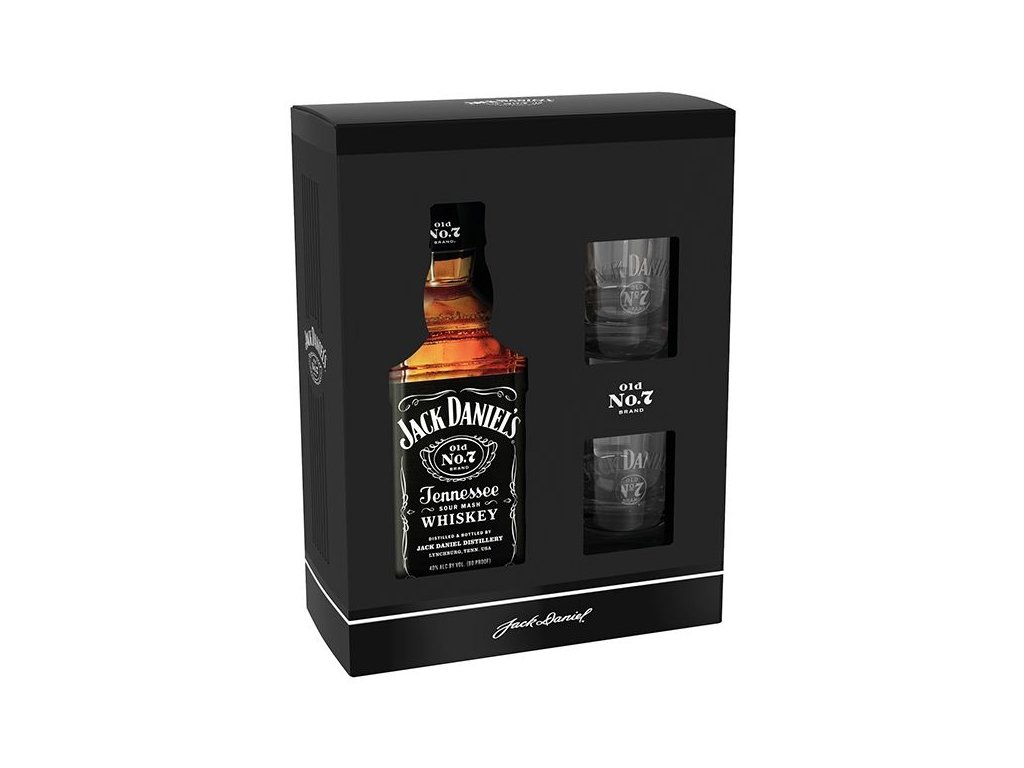 Jack Daniels 0,7l 40% + 2 skleničky - Alkohol-shop.cz