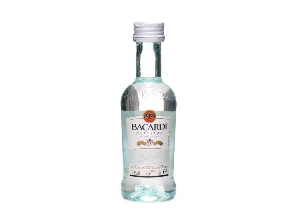 0,05l Bacardi 37,5% Carta Blanca