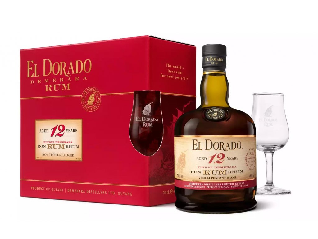 El Dorado Rum 12y 2 glasses
