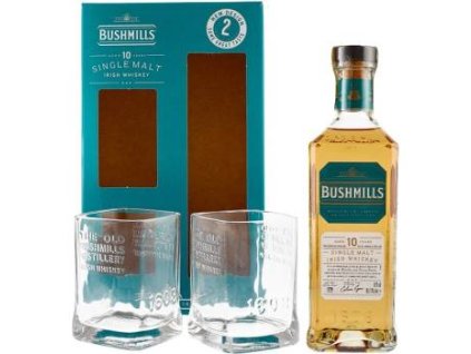 Bushmills 10y + 2 skleničky
