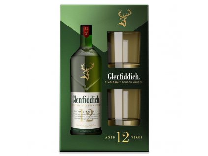 88467 glenfiddich 12y 0 7l 40 2 sklenicky