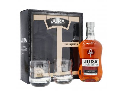 isle of jura superstition 2 glass gift pack
