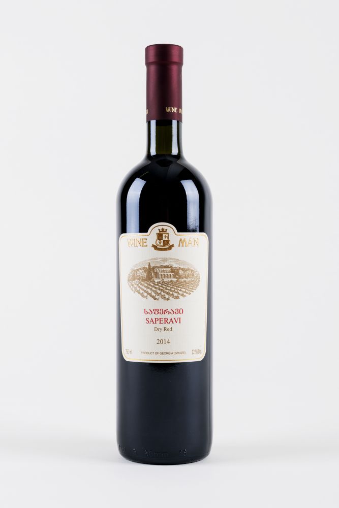 Wine Man Saperavi 0,75l 12% Dry Red Wine (holá láhev)