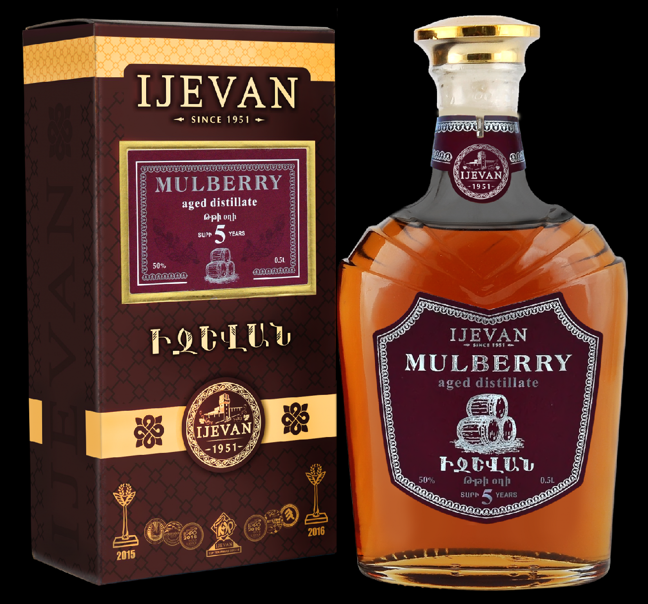Ijevan Mulberry Brandy 50% 5y 0,5 l