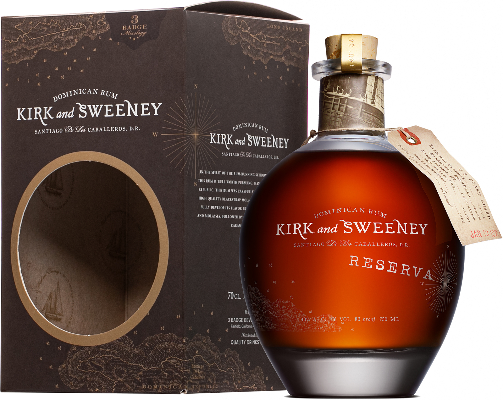Kirk and Sweeney Reserva 0,7l 40% (karton)