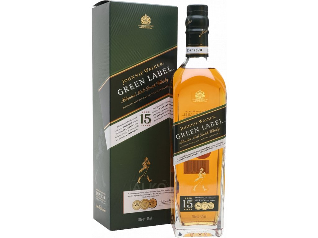 Johnnie Walker Green 15y 43% 0,7 l (karton)