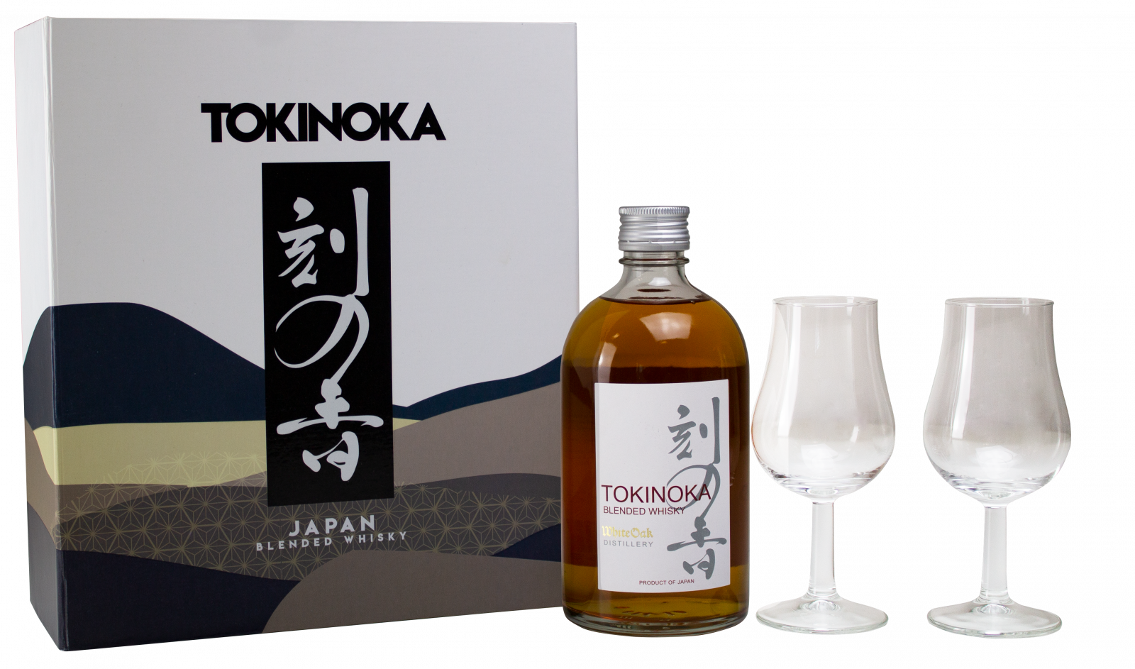 Tokinoka Blended Whisky 0,5l 40% (dárkové balení 2 skleničky)