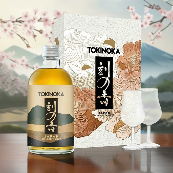 Tokinoka Blended Whisky 0,5l 40% (dárkové balení 2 skleničky)