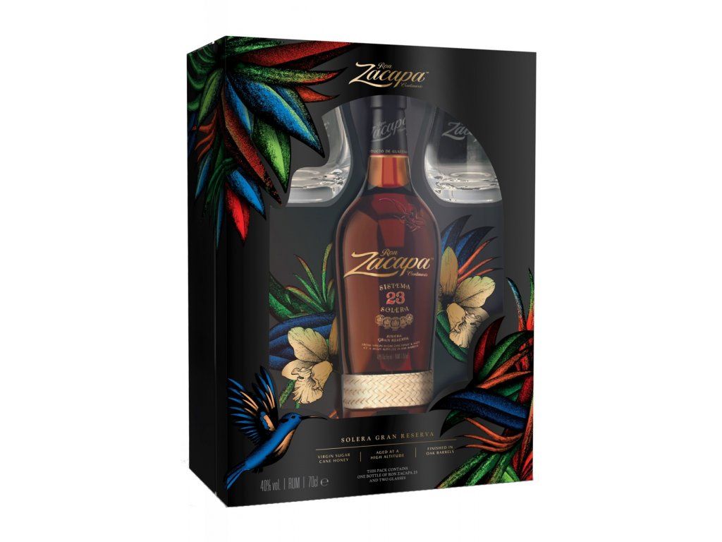 Zacapa Centenario 23y 0,7l 40% (dárkové balení 2 skleničky)