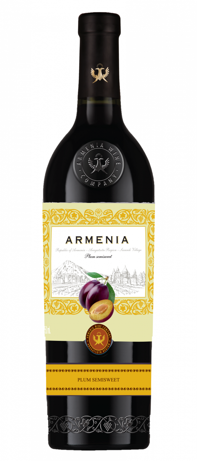 Armenia Plum Semisweet - polosladké bílé víno 0,75l 12% (holá láhev)