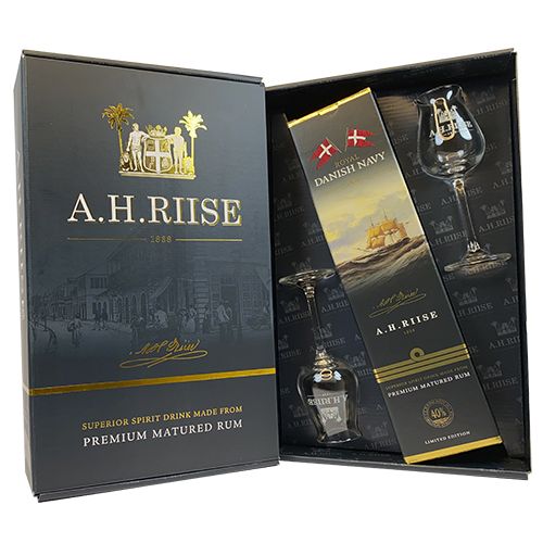 A.H.Riise Royal Danish Navy 0,7l 40% (dárkové balení 2 skleničky)