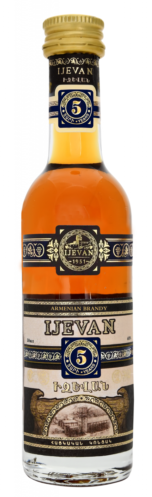 Ijevan brandy 5y 0,05l 40% (holá láhev)