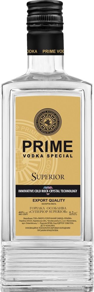 Prime Superior 0,2l 40% (holá láhev)