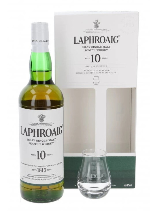 Laphroaig 10 letá + 1 sklenice