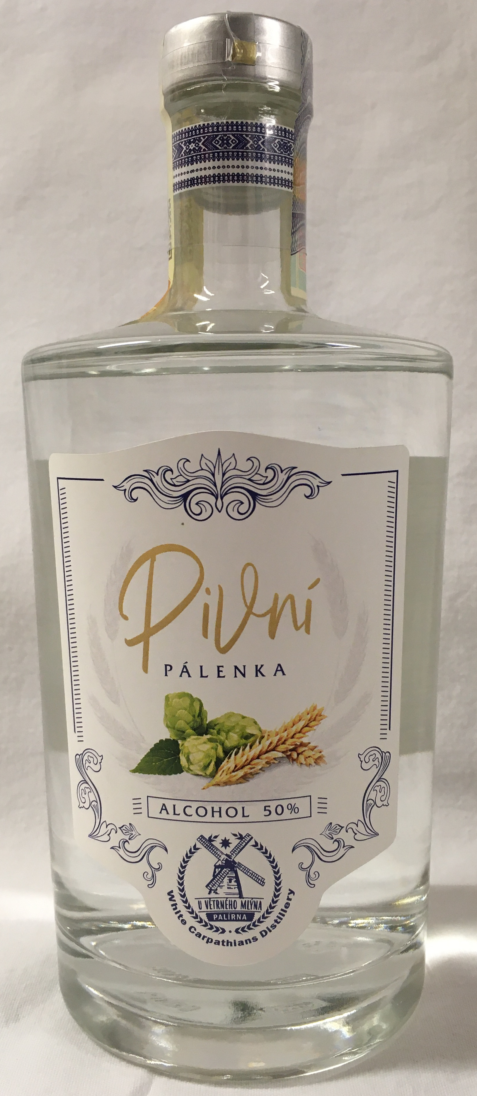 Pivní pálenka Kuželov 0,5l 50% (holá láhev)