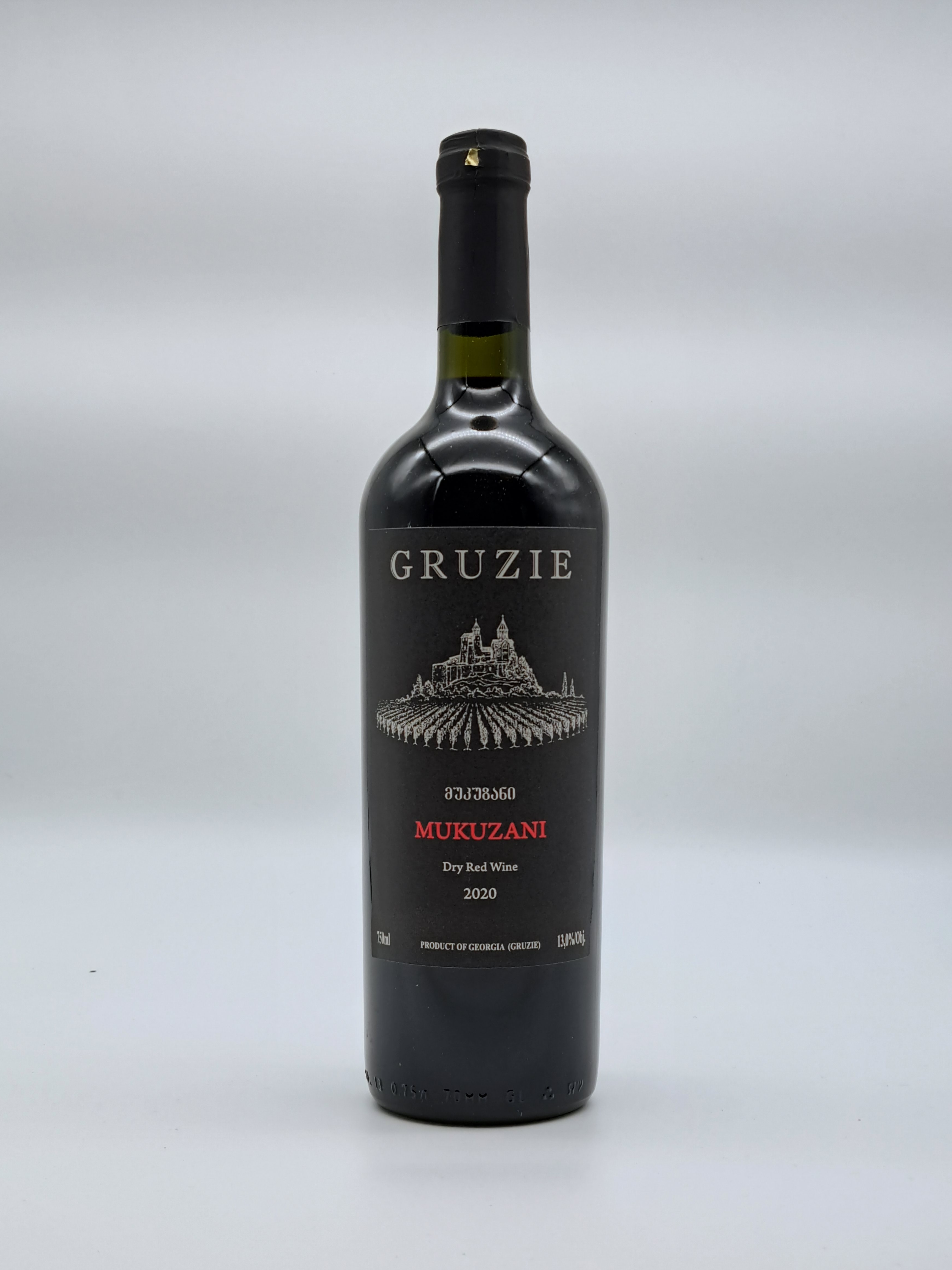 Gruzie Mukuzani Dry Red Wine 0,75l 13% (holá láhev)