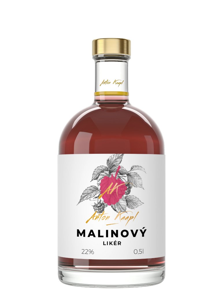 Anton Kaapl likér malinový 22% 0,5 l