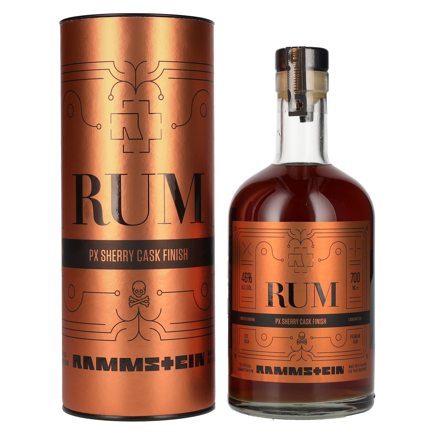 Rammstein PX Sherry Cask Finish 0,7l 46% (tuba)