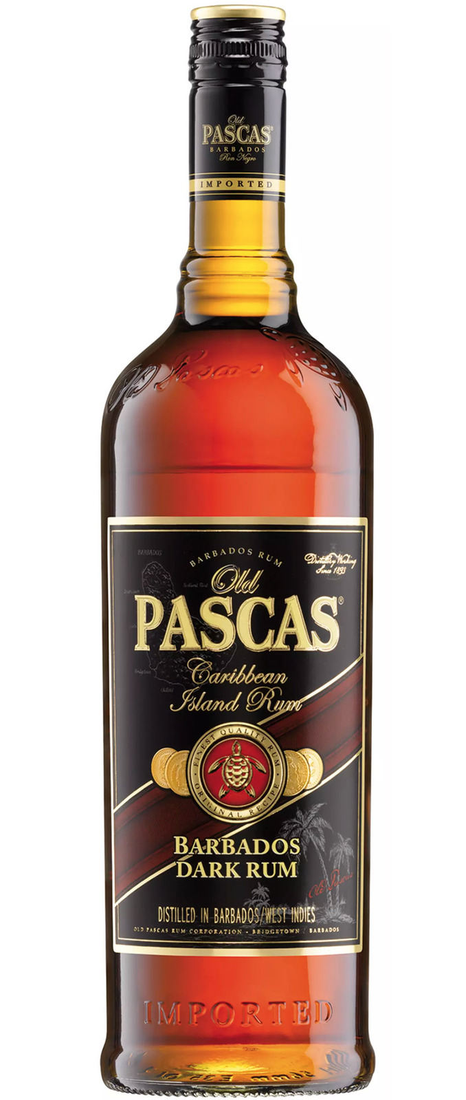 Old Pascas Barbados Dark 37% 1 l (holá láhev)