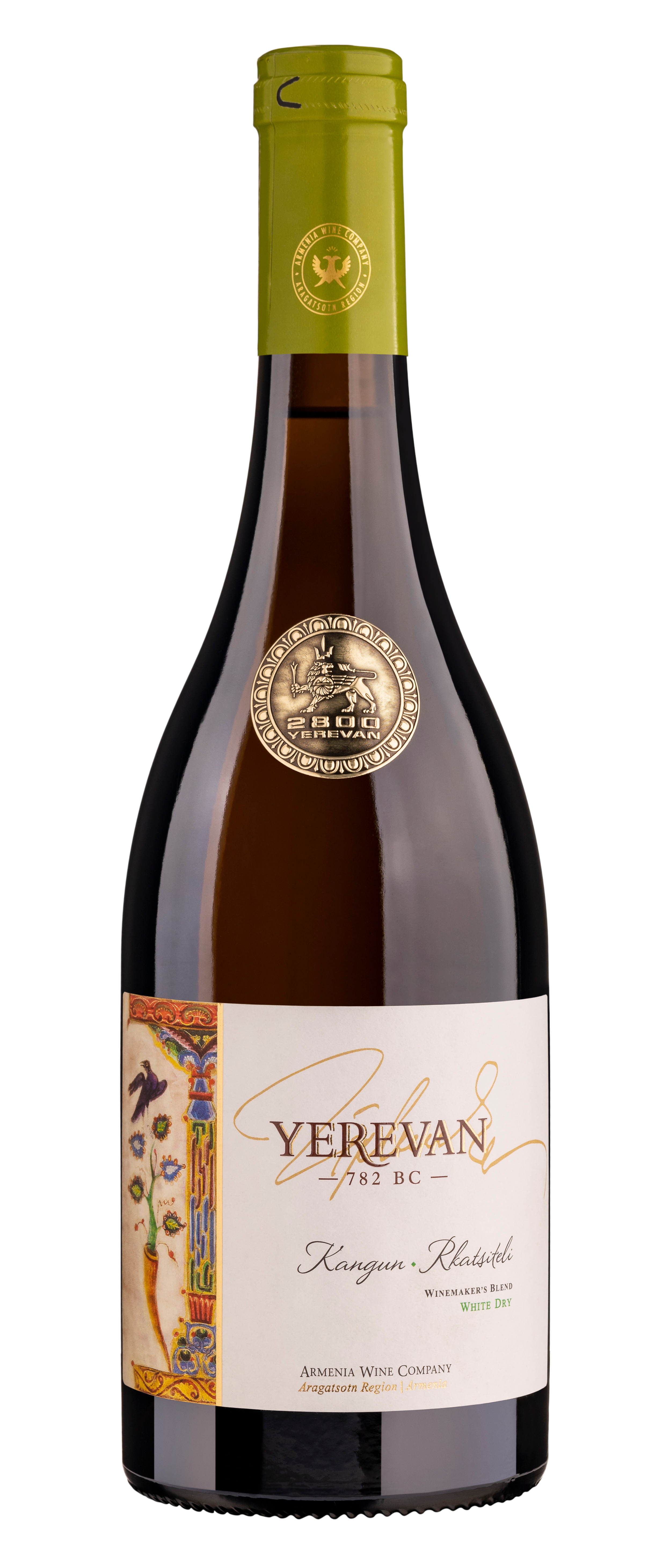 Armenia Yerevan Kangun Rkatsiteli 0,75l 13% suché bílé víno (holá láhev)