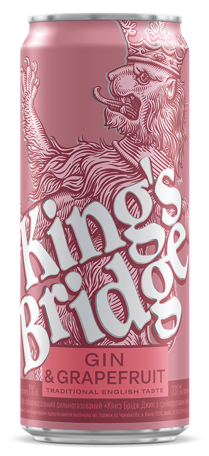 King´s Bridge koktejl Gin & Grapefruit 0,33l 7% (plech)