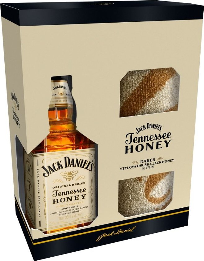 Jack Daniel`s Honey+rucnik 40% 0,7l (holá láhev)