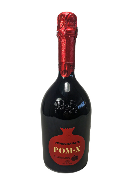 POM-X Pomegranate 0,75l 8%, šumivé polosladké granátové víno (holá láhev)